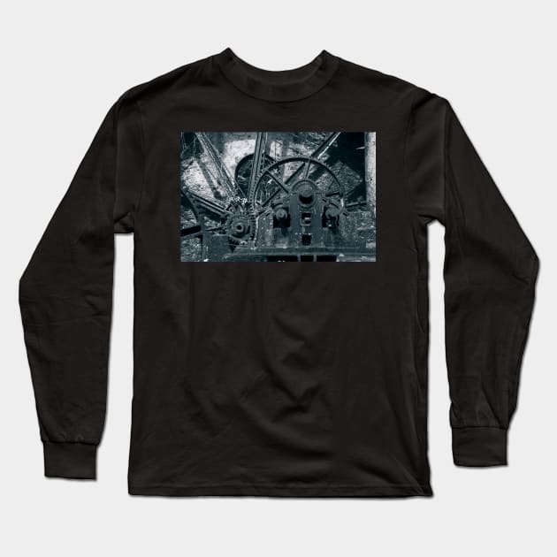 Old Metal Texture Long Sleeve T-Shirt by cinema4design